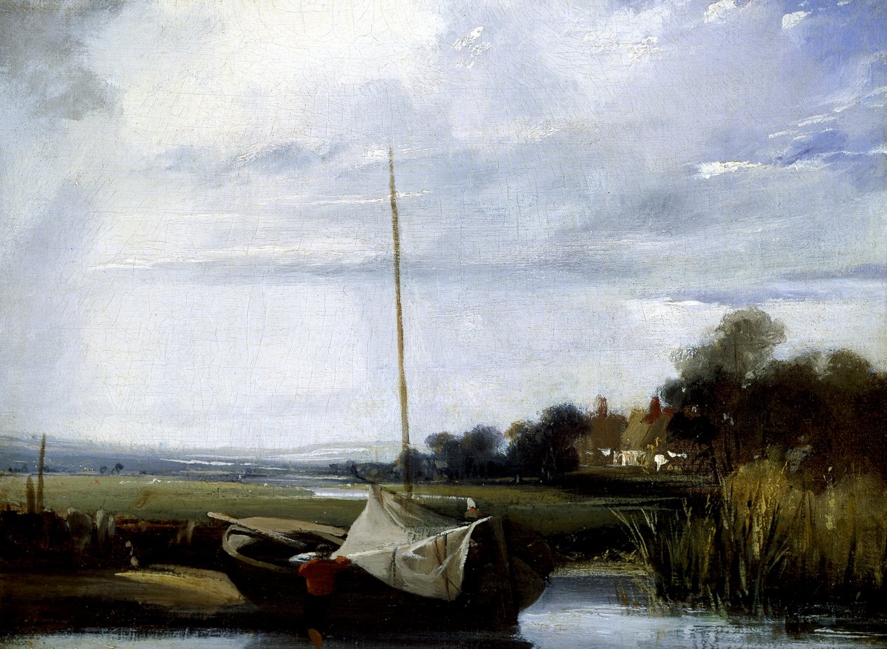 Řeka v Normandii od Richard Parkes Bonington