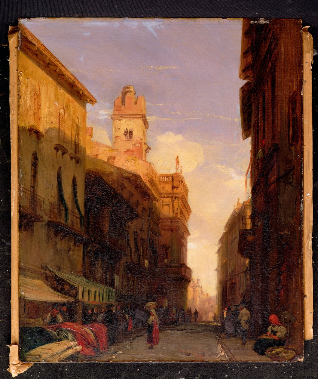 Pohled na palác prince Maffei, Verona od Richard Parkes Bonington