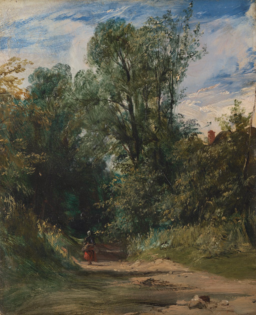 Zalesněná ulička od Richard Parkes Bonington