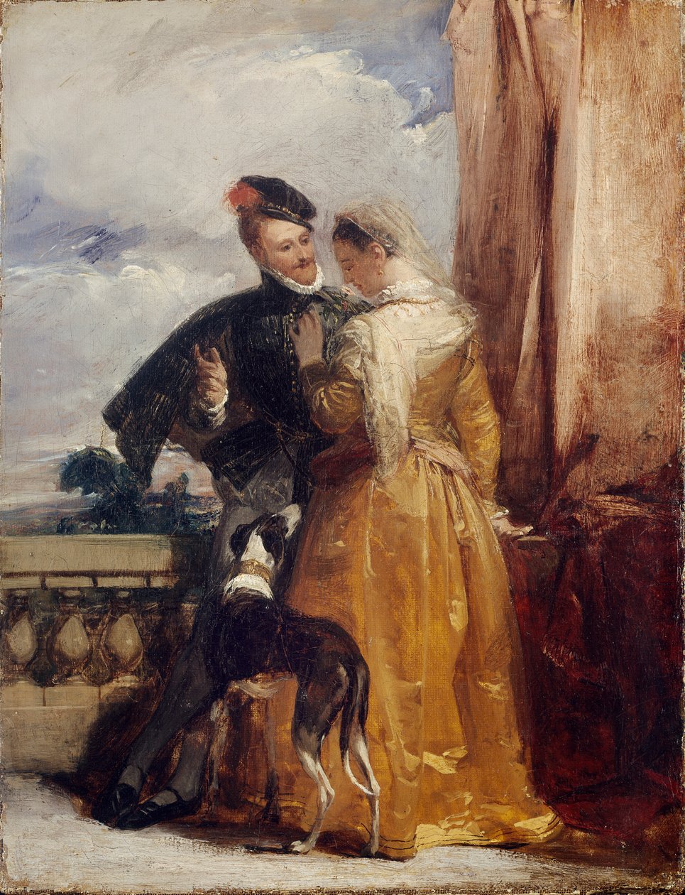 Amy Robsart a hrabě z Leicesteru, c1827 od Richard Parkes Bonington