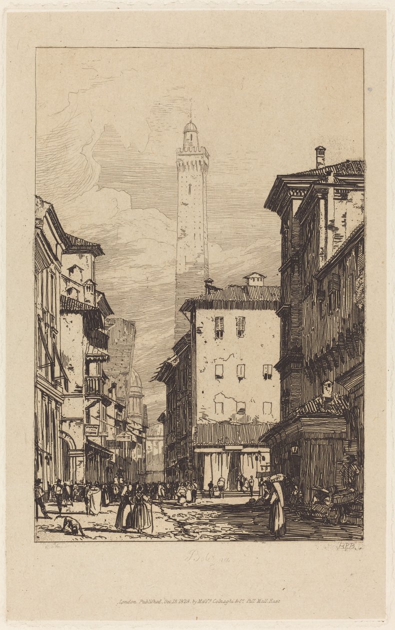 Bologna od Richard Parkes Bonington