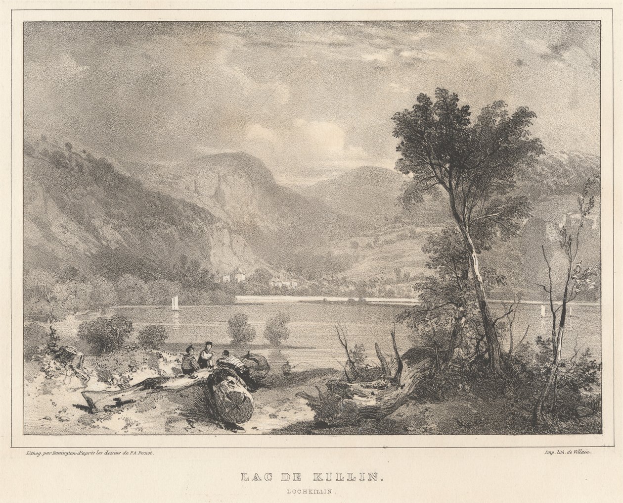 Killinské jezero od Richard Parkes Bonington
