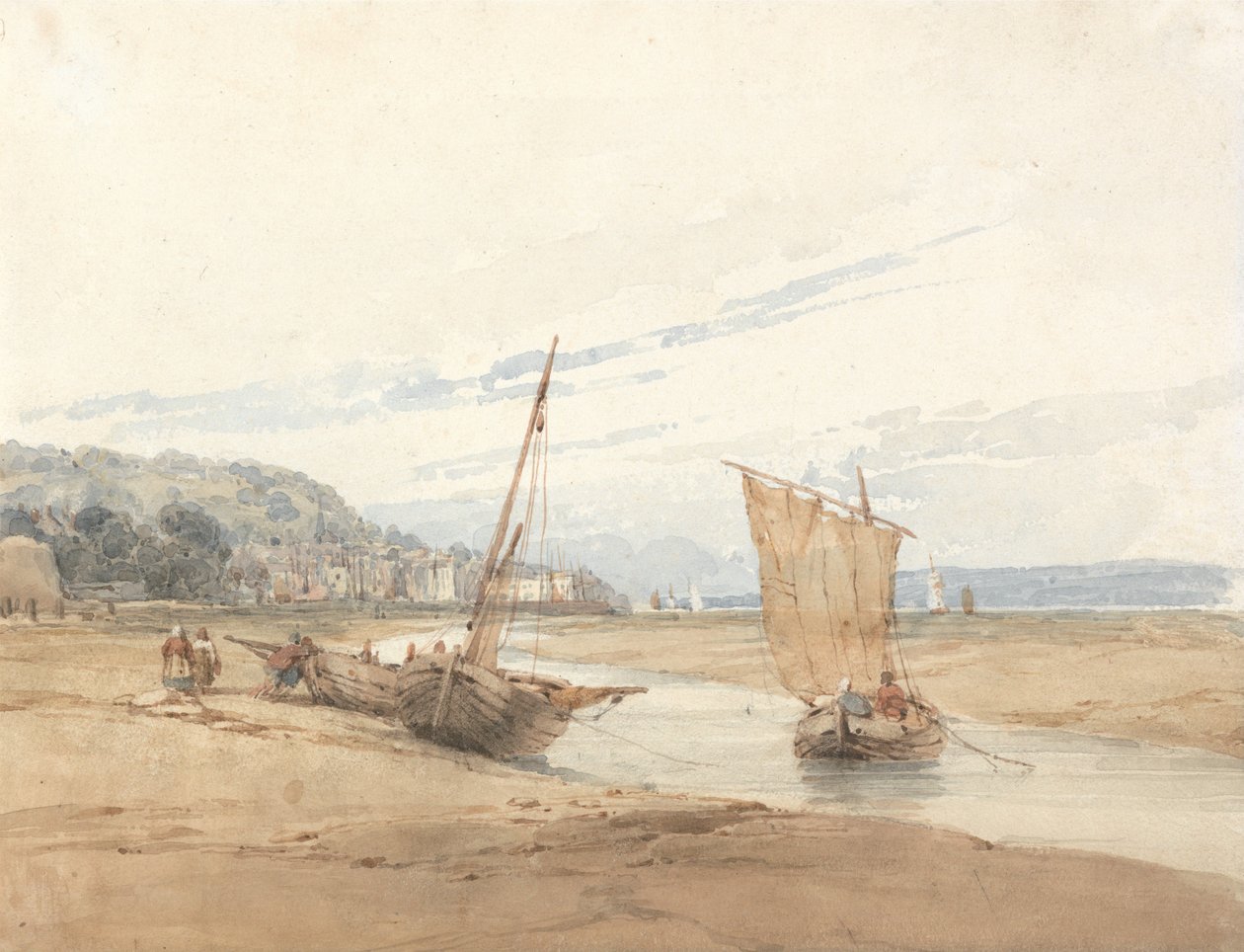 Poblíž Honfleuru od Richard Parkes Bonington