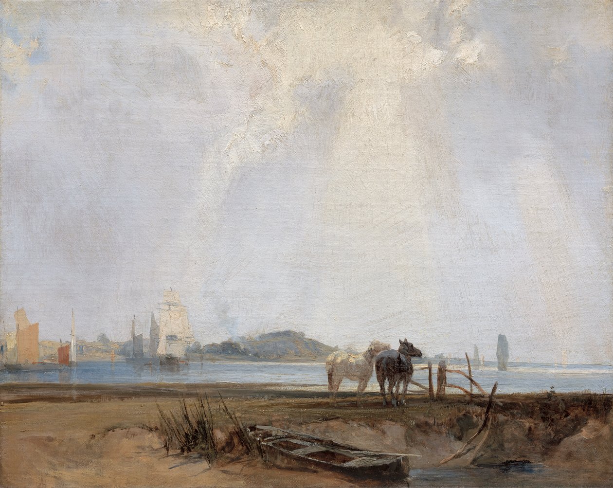 Poblíž Quillebeuf od Richard Parkes Bonington