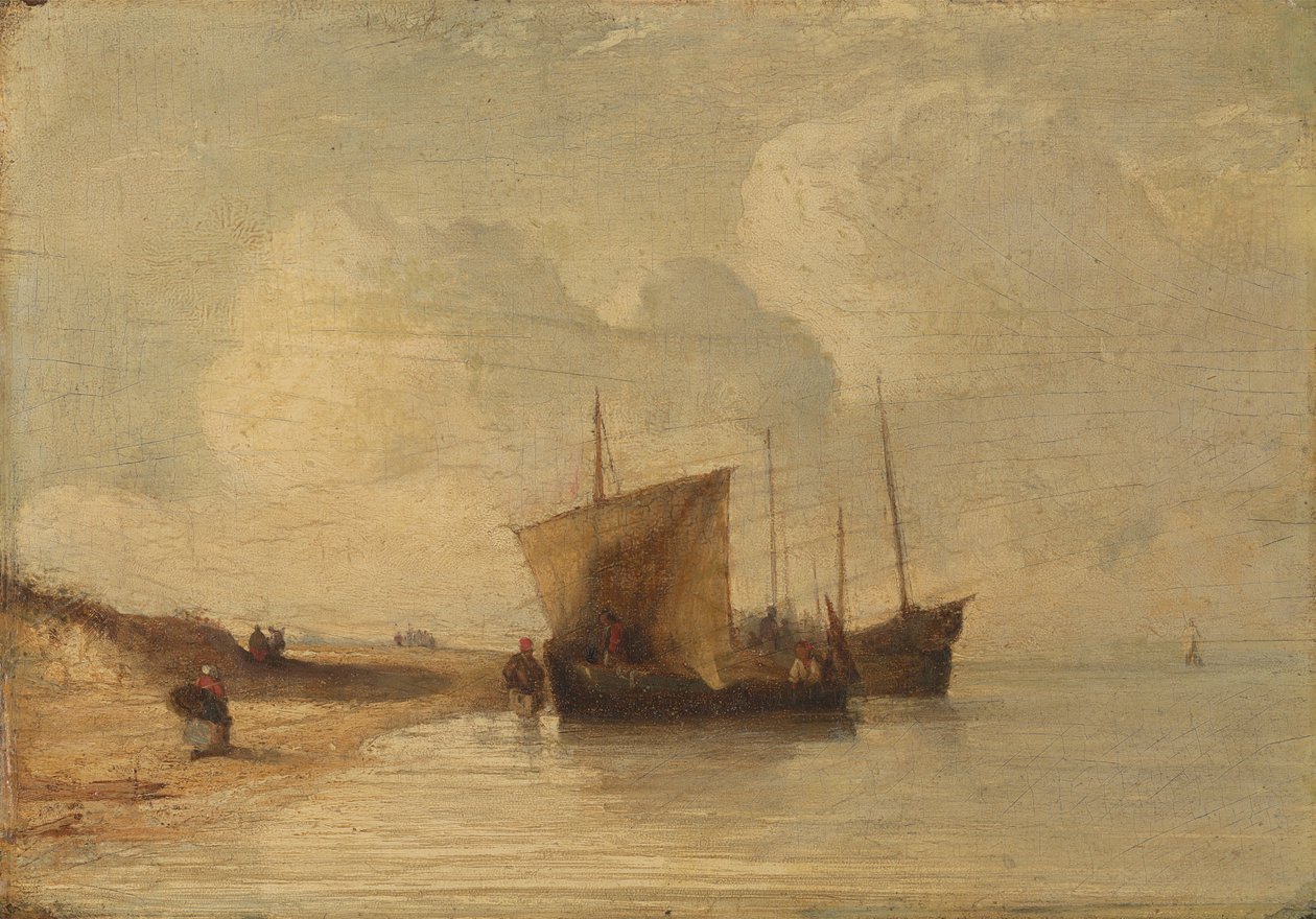 Pobřeží Normandie od Richard Parkes Bonington
