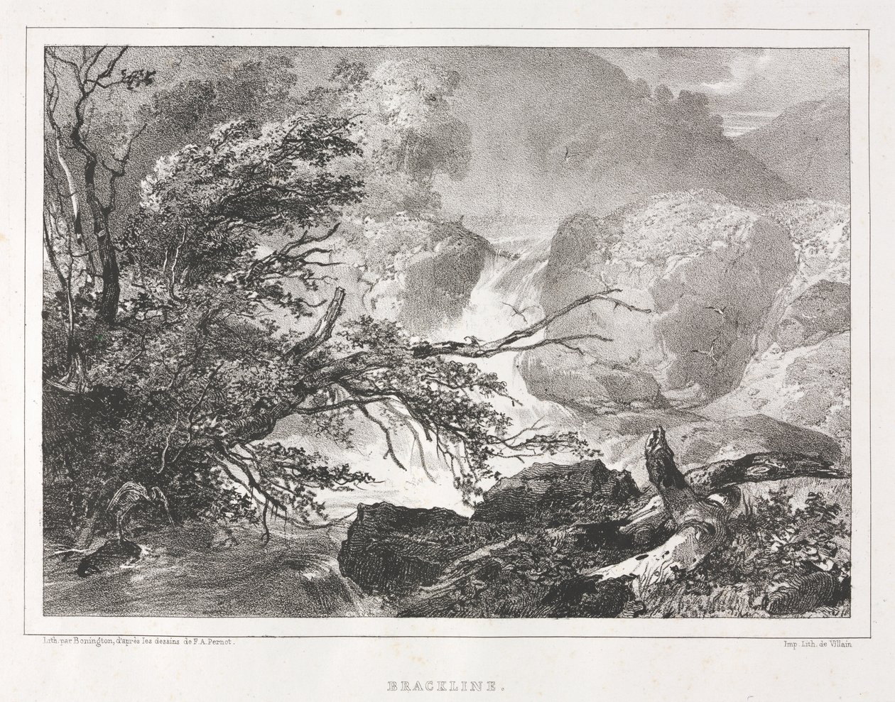 Malebné výhledy na Skotsko: Brackline od Richard Parkes Bonington