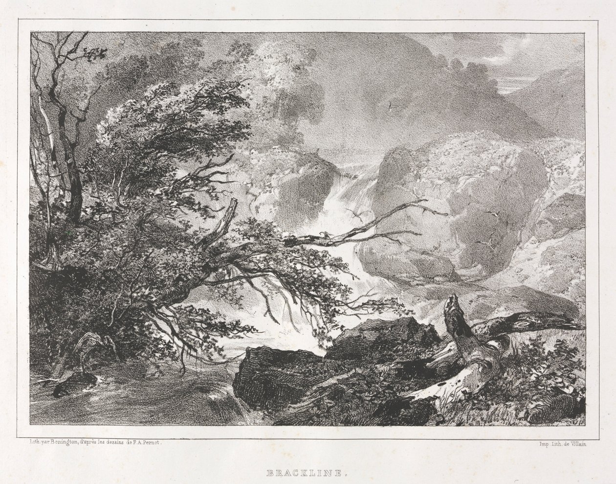 Malebné pohledy na Skotsko: Brackline, 1826. od Richard Parkes Bonington