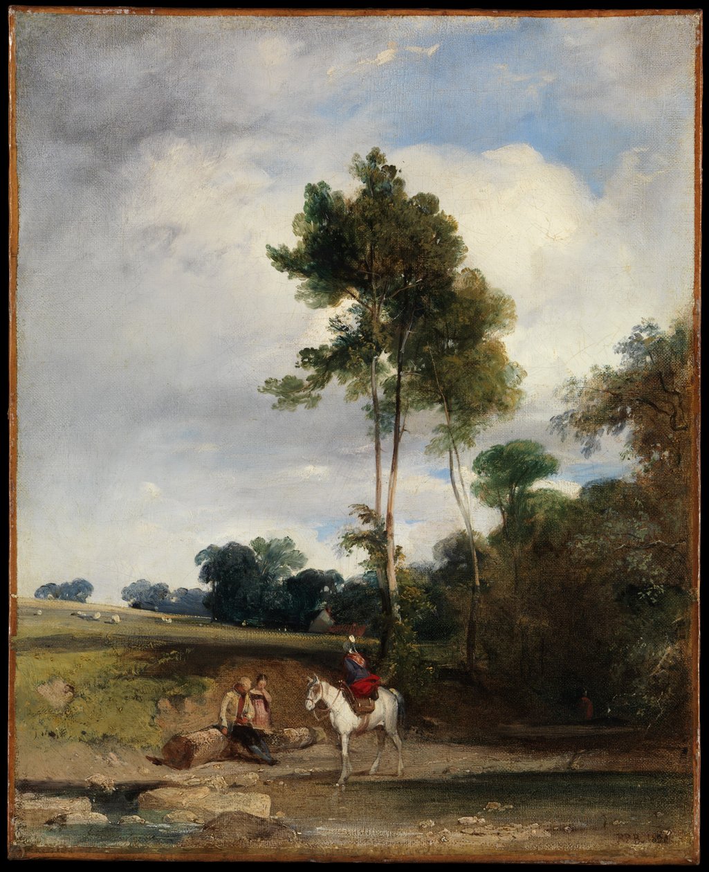 Zastávka u cesty od Richard Parkes Bonington