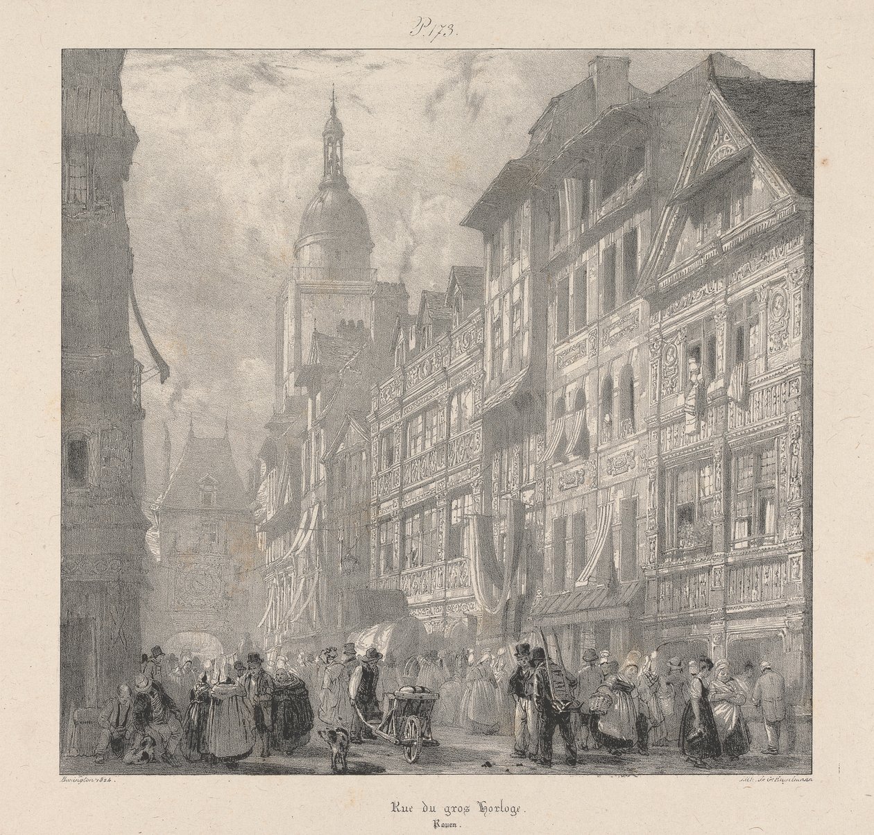 Ulice Gros Clock od Richard Parkes Bonington