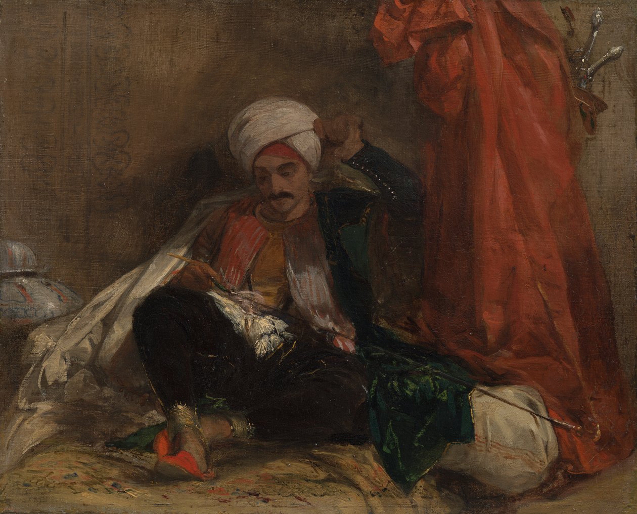 Sedící Turek od Richard Parkes Bonington