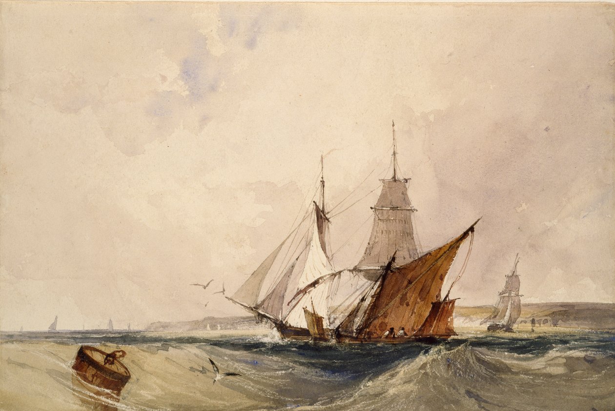 Odesílání z pobřeží Kentu, c1820 od Richard Parkes Bonington