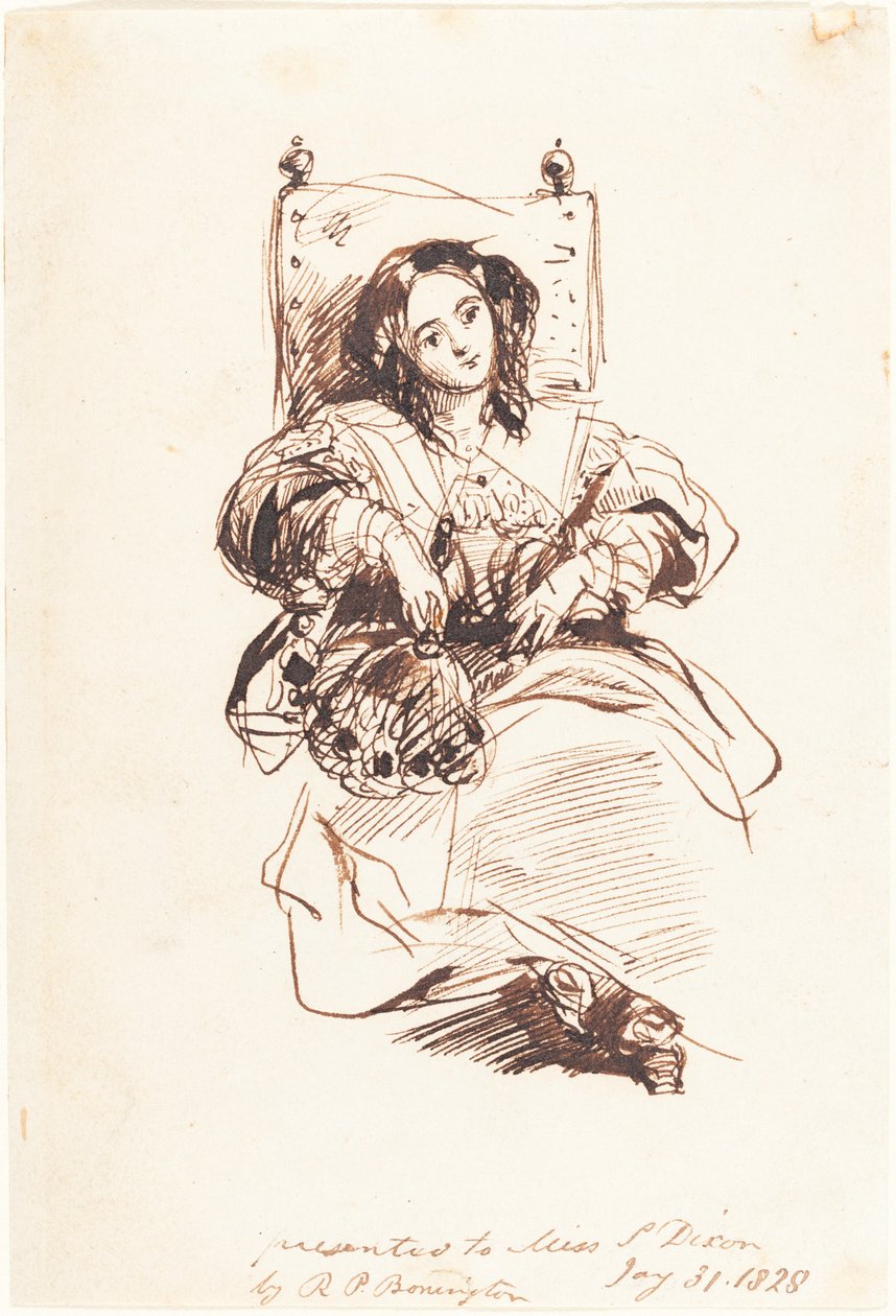 Náčrt ženy od Richard Parkes Bonington