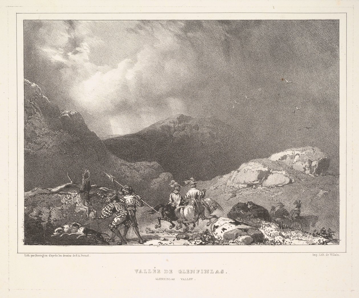 Vallée de Glenfinlas Údolí Glenfinlas, 1826. od Richard Parkes Bonington
