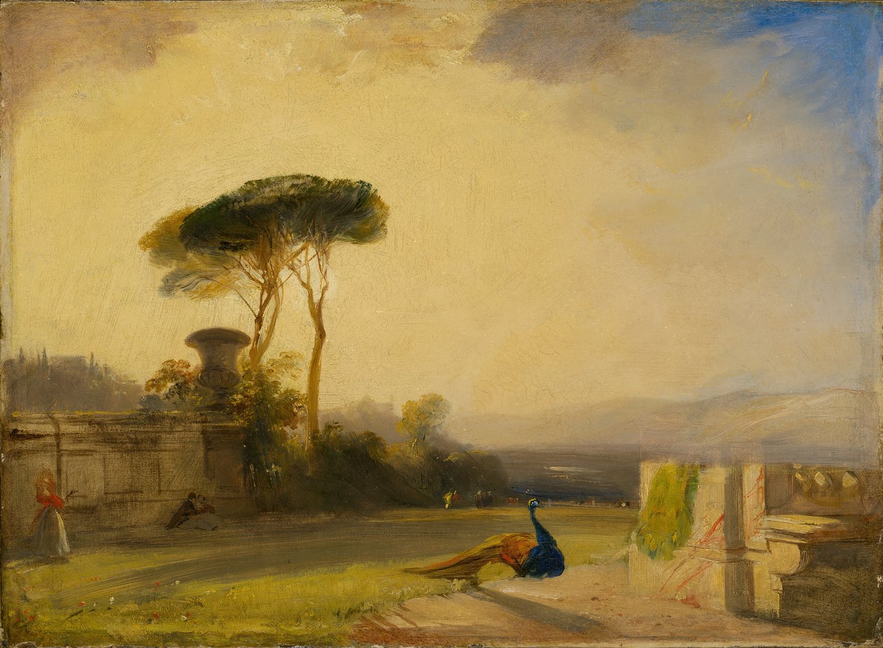 Pohled na pozemky vily poblíž Florencie, 1826. od Richard Parkes Bonington