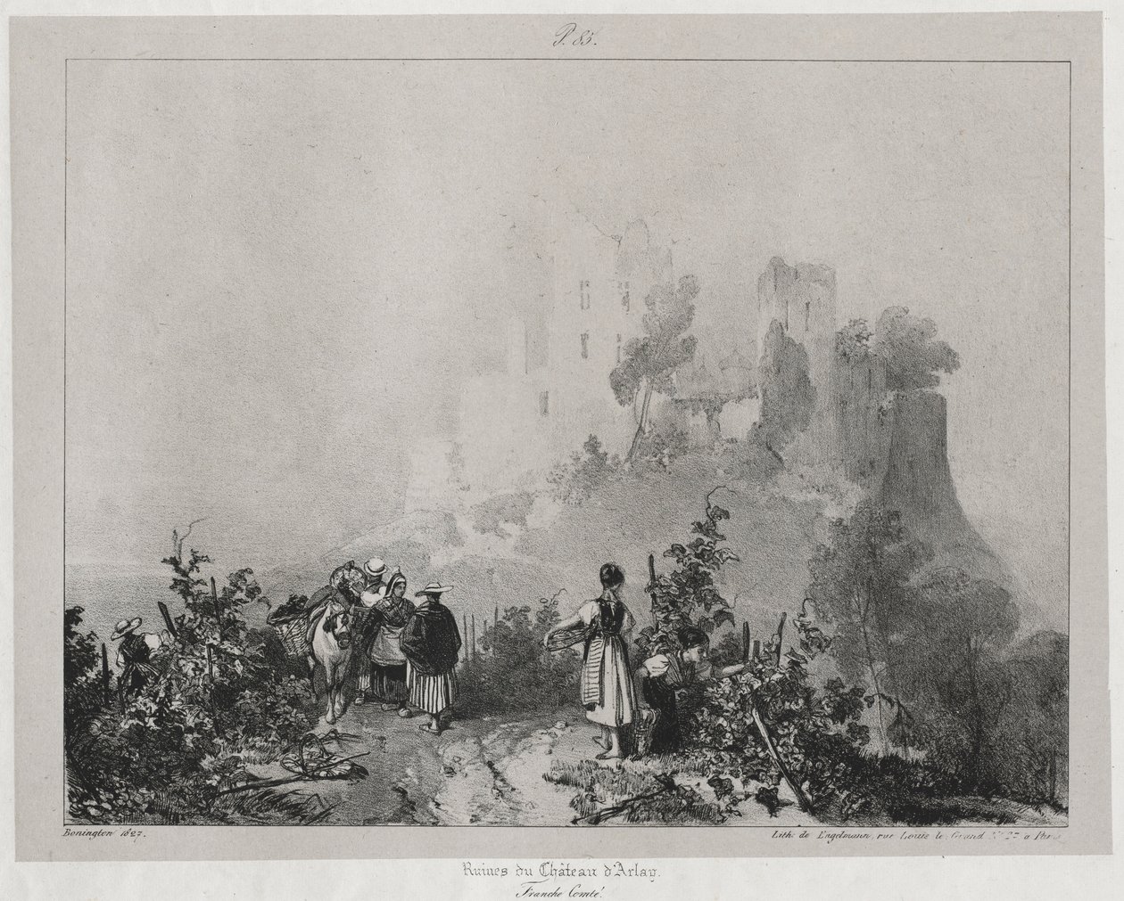 Malebné a romantické cesty ve starověké Francii, Franche-Comté..., 1825. od Richard Parkes Bonington