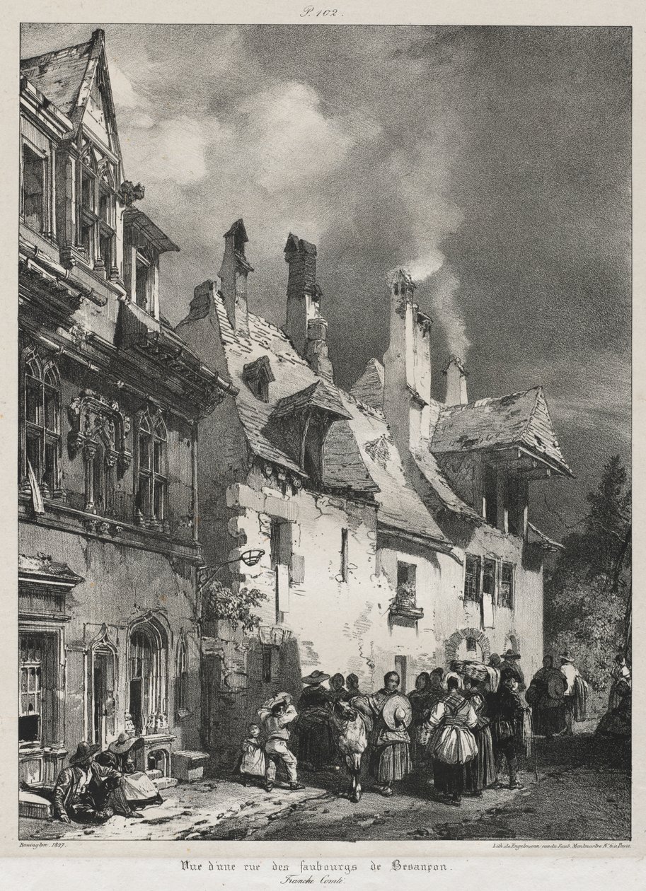 Malebné a romantické cesty ve starověké Francii, Franche-Comté..., 1825. od Richard Parkes Bonington