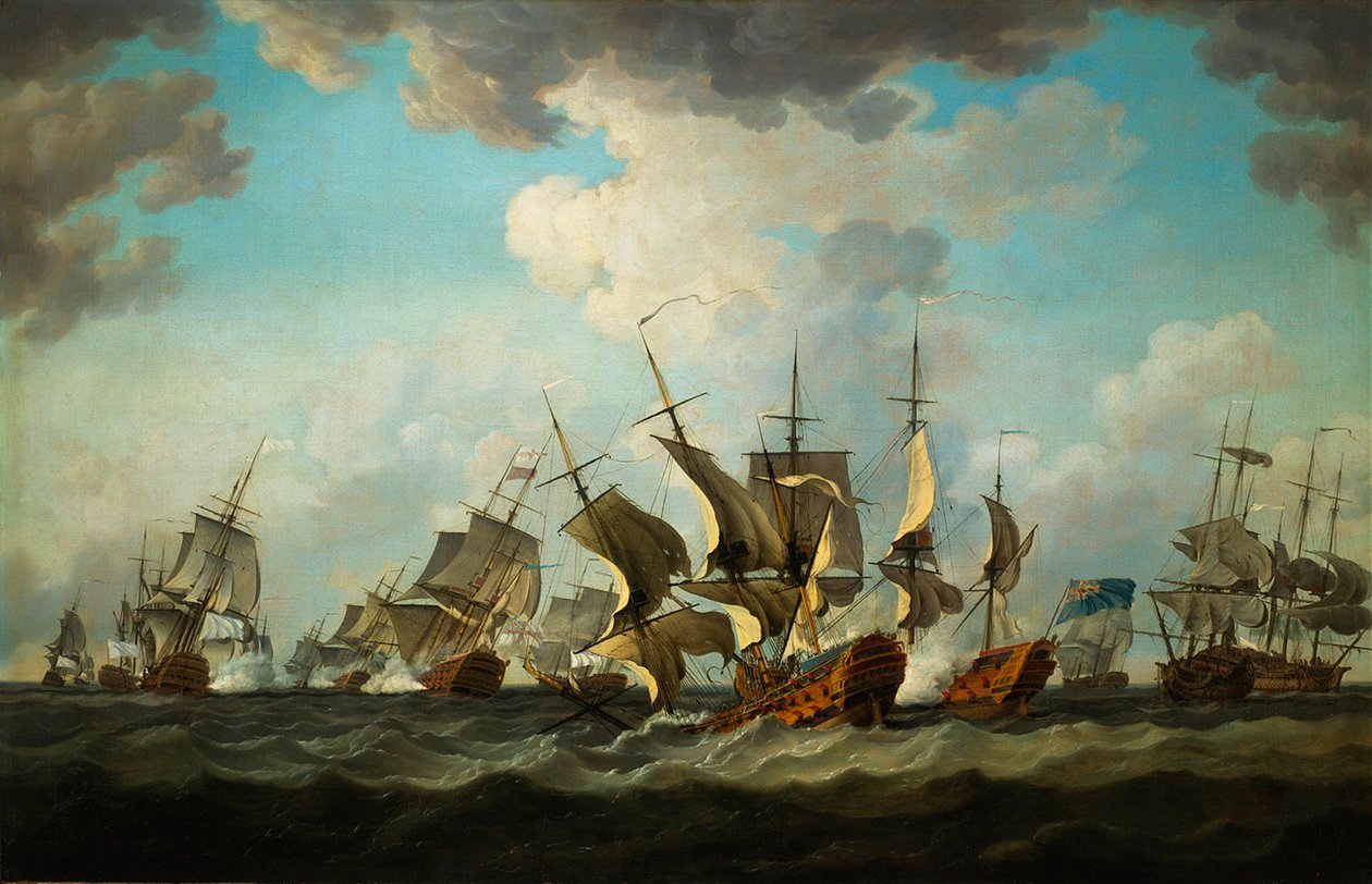 Bitva u kardinálů v roce 1759, kterou namaloval Richard Paton od Richard Paton