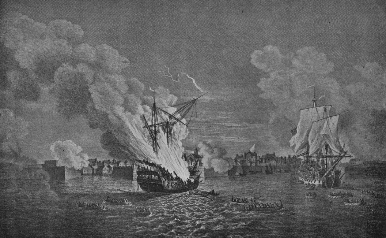 Cutting-out Affair v Louisbourgu, c1760 od Richard Paton