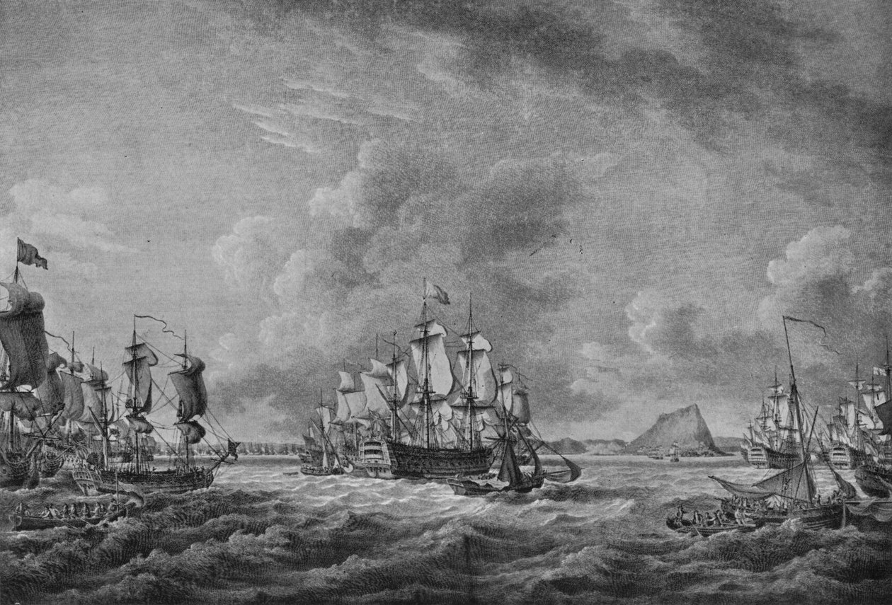 Howe na Gibraltaru, c1785 od Richard Paton