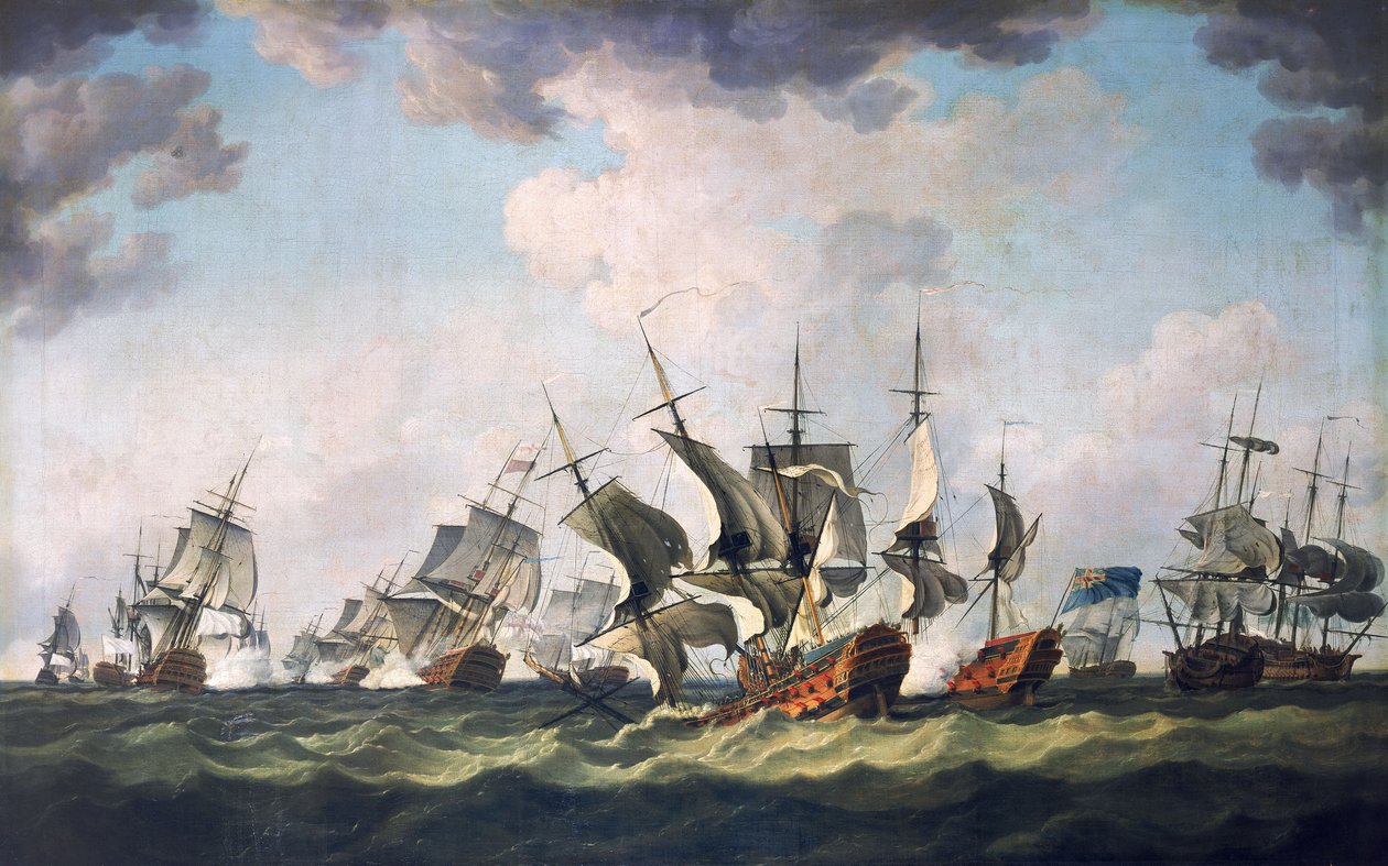 Bitva u Quiberonské zátoky, 20. listopadu 1759 (olejomalba) od Richard Paton