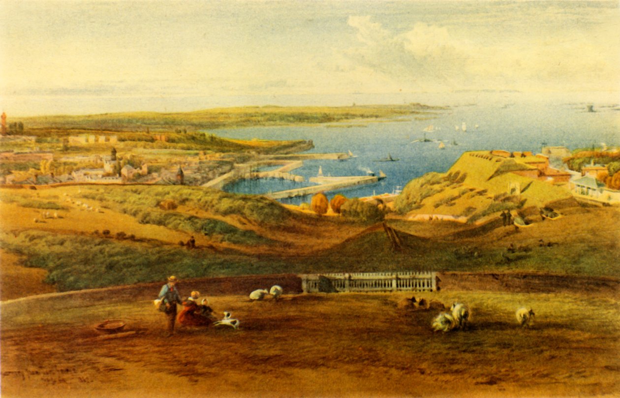 „Celkový pohled na Guernsey z Port George“, 1850, 1946. od Richard Principal Leitch