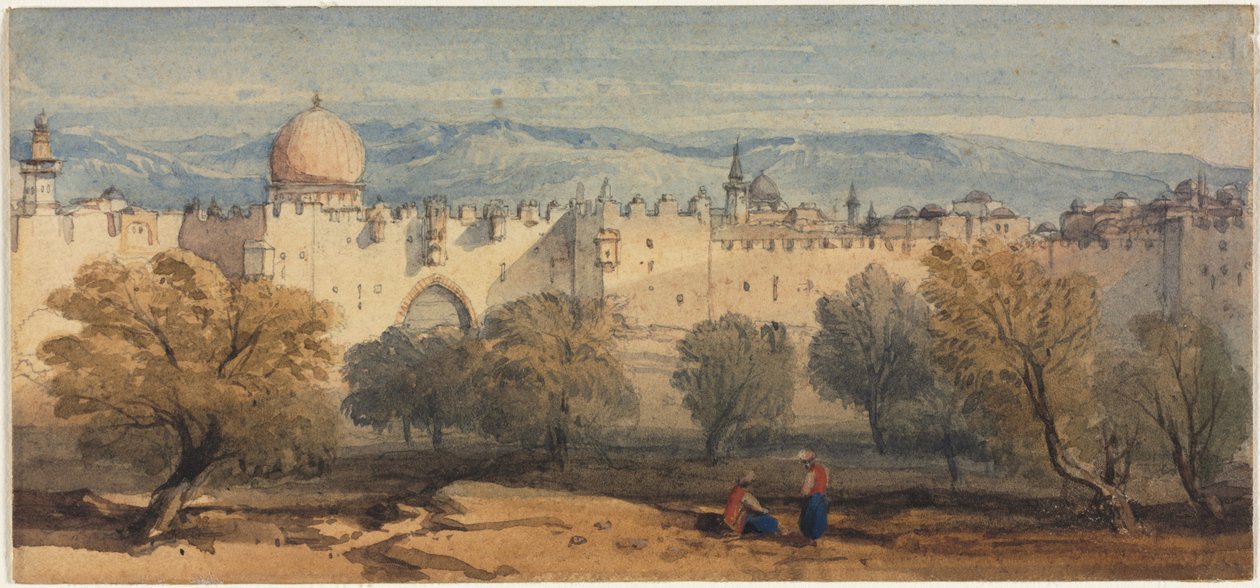 St. Stephens Gate, Jeruzalém, c. 1860. od Richard Principal Leitch