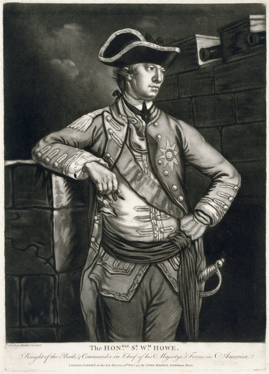 Honble. Sr. Wm. Howe, rytíř z Bath a vrchní velitel sil Jeho Veličenstva v Americe od Richard Purcell
