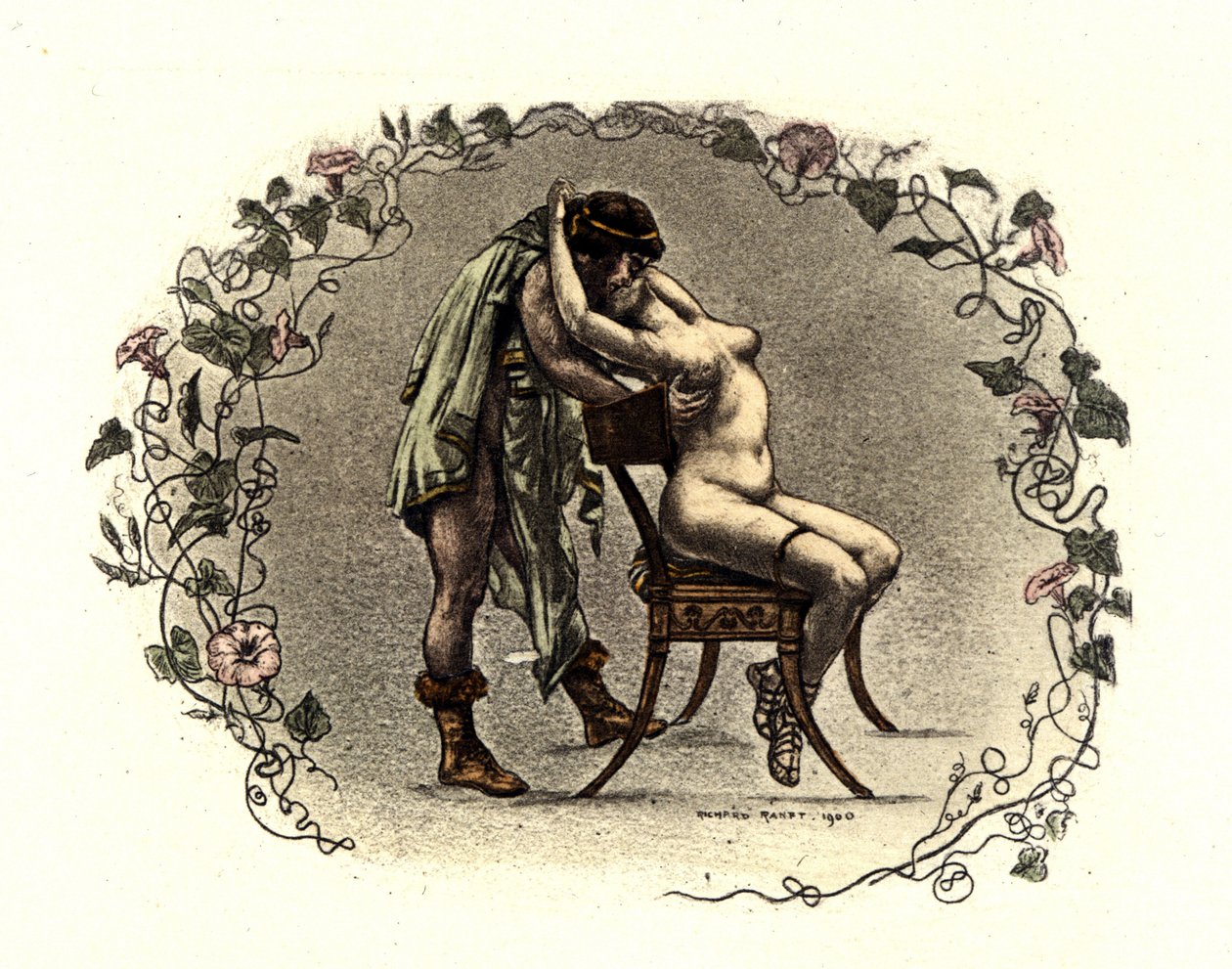 Ilustrace Richarda Ranfta (1862 - 1931) pro Luciena de Samosate (125 cca - 192): „Kriťany““. 1899 od Richard Ranft