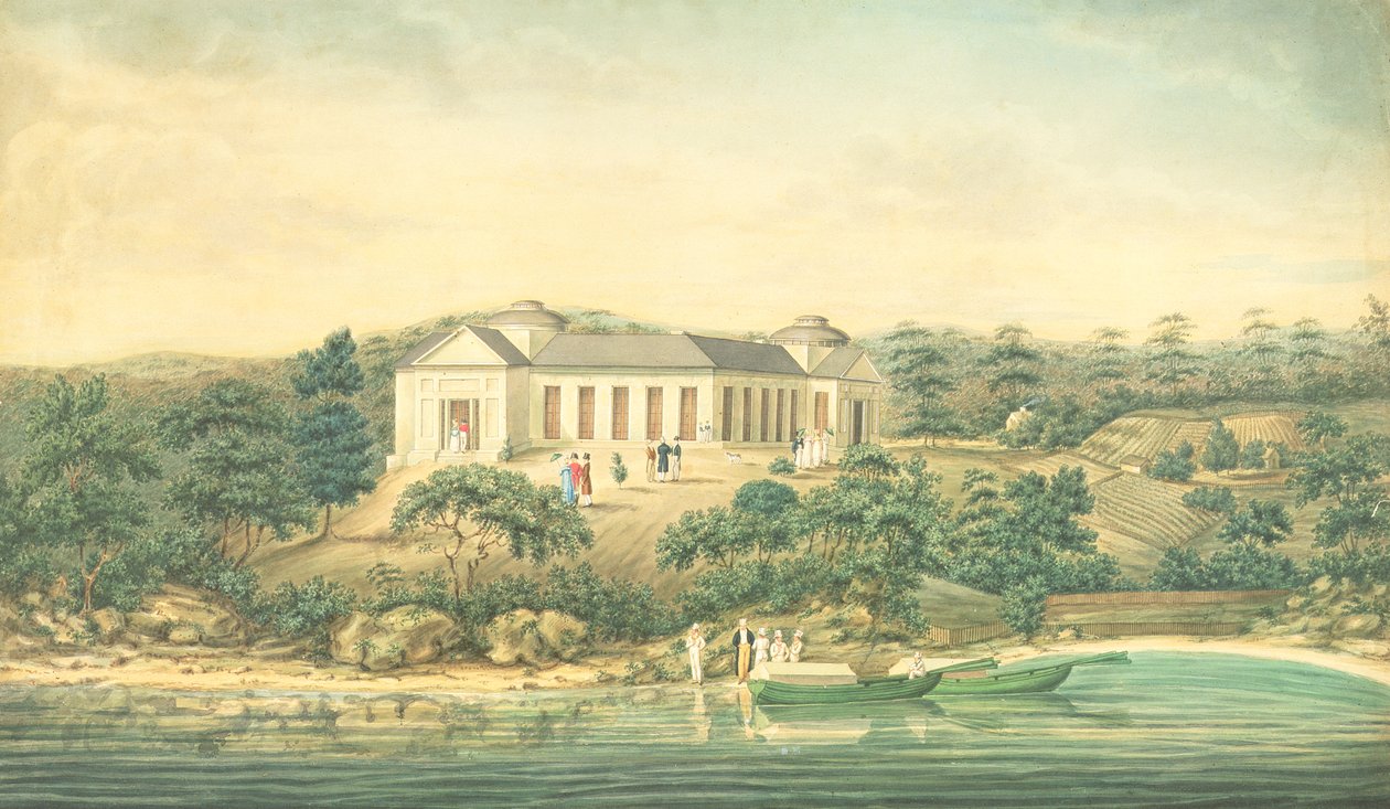 Henrietta Villa, Point Piper, dům kapitána Johna Pipera, 1820 (wc) od Richard Read