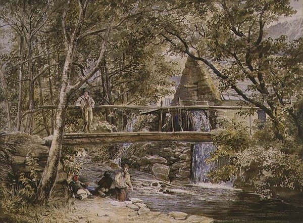 PD.247-1989 An Overshot Mill (akvarel) od Richard Redgrave