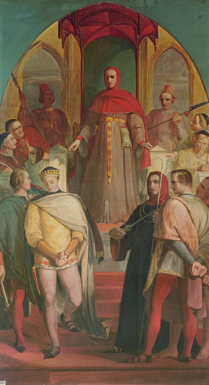 Princ Henry (1387-1422) Uznání autority soudce Gascoigne (asi 1350-1419) 1845 od Richard Redgrave