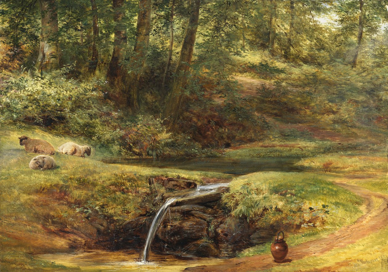Studie pro Sylvan Spring, 1854 od Richard Redgrave
