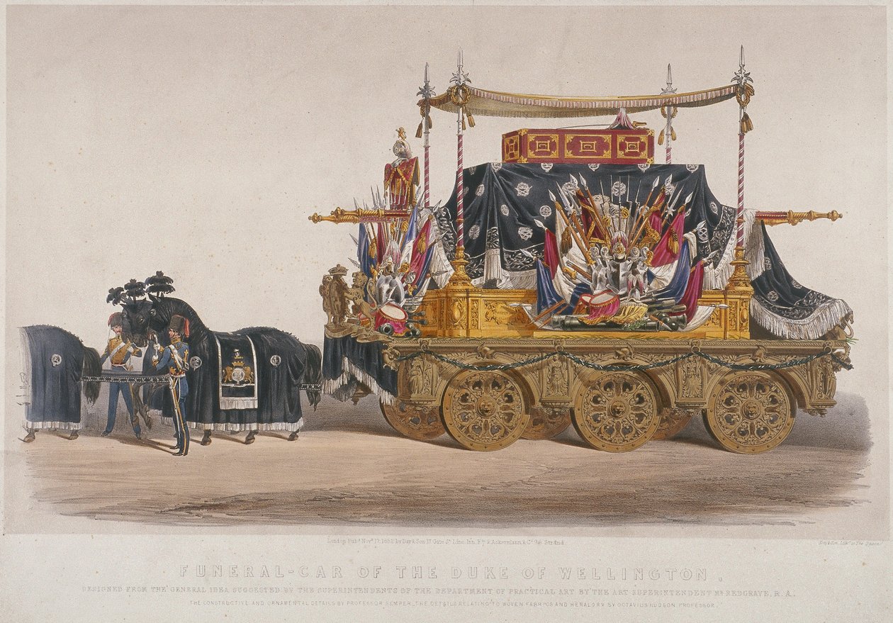 Pohled na pohřební vůz vévody z Wellingtonu, 1852 od Richard Redgrave