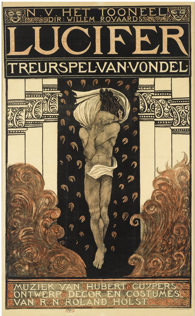 Plakát ke hře Lucifer, 1910 od Richard Roland Holst