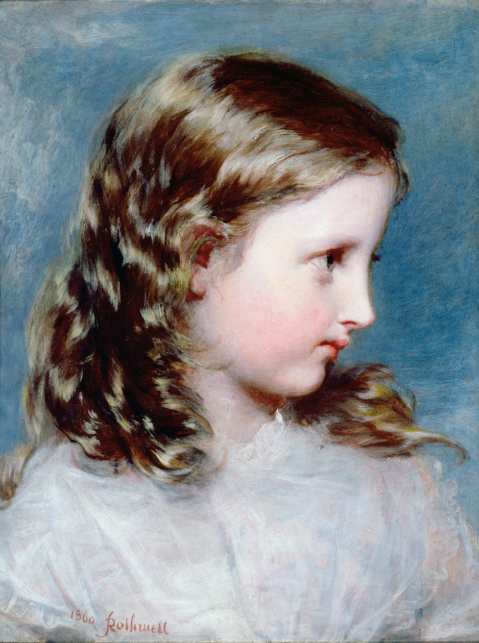 Hlava dívky, 1860 (panel) od Richard Rothwell