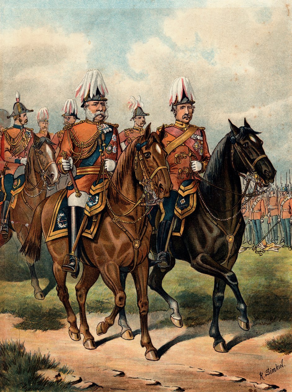 George William Frederick Charles, druhý vévoda z Cambridge, britský voják, c1885 od Richard Simkin