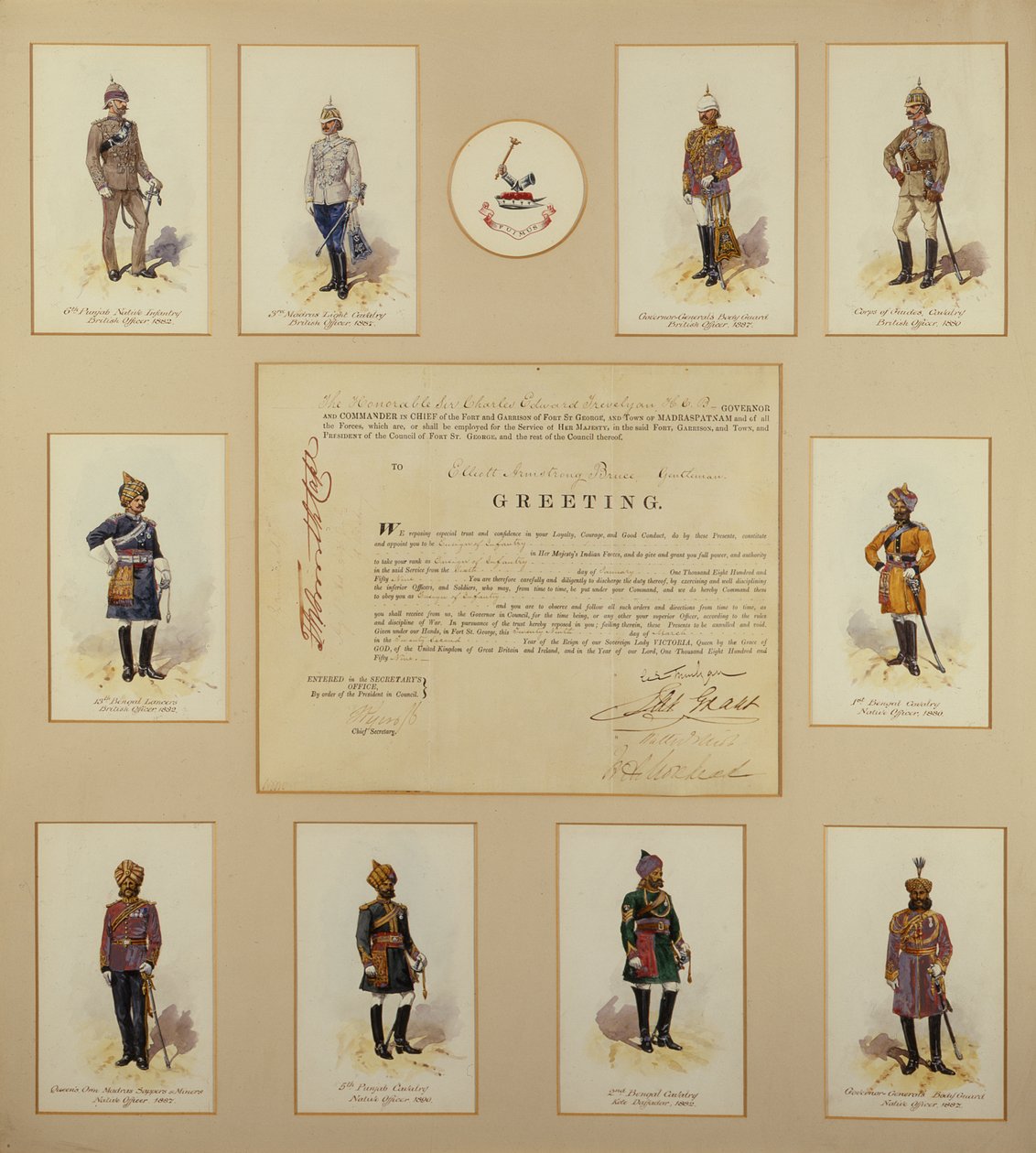 Důstojníci britské armády v uniformách, R.Simkin, 19. století od Richard Simkin