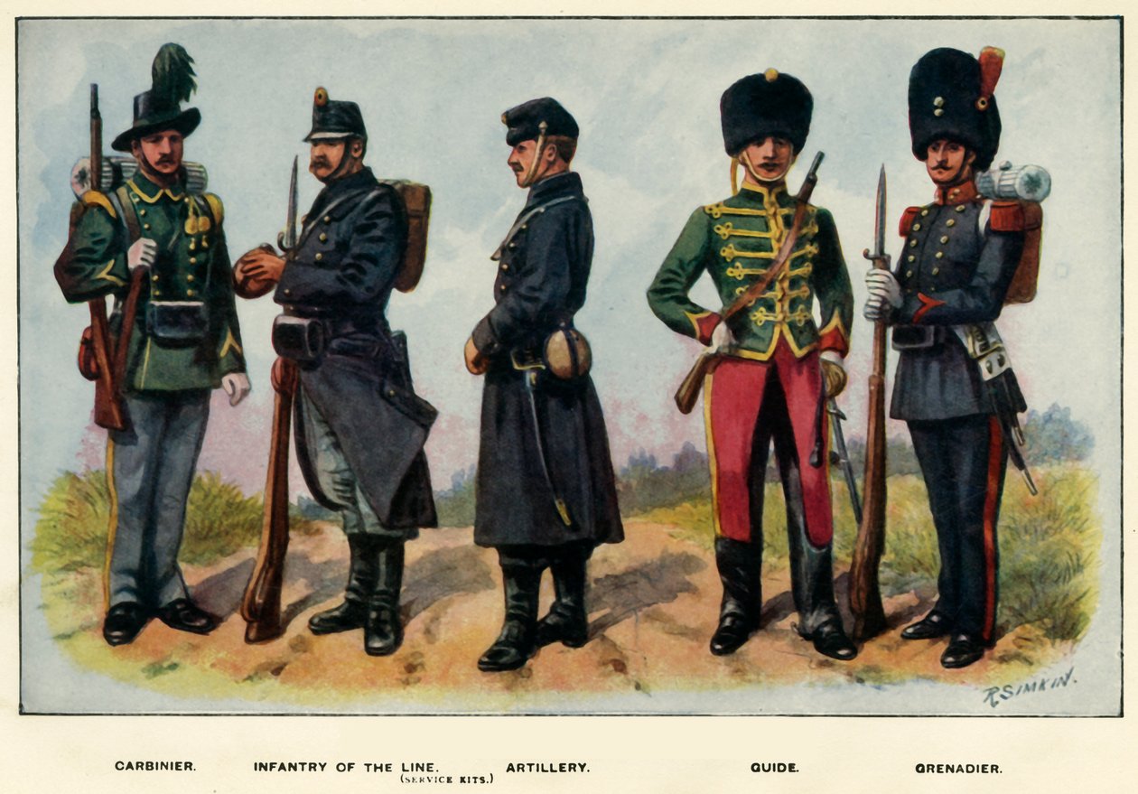 Typy belgické armády, 1919. od Richard Simkin