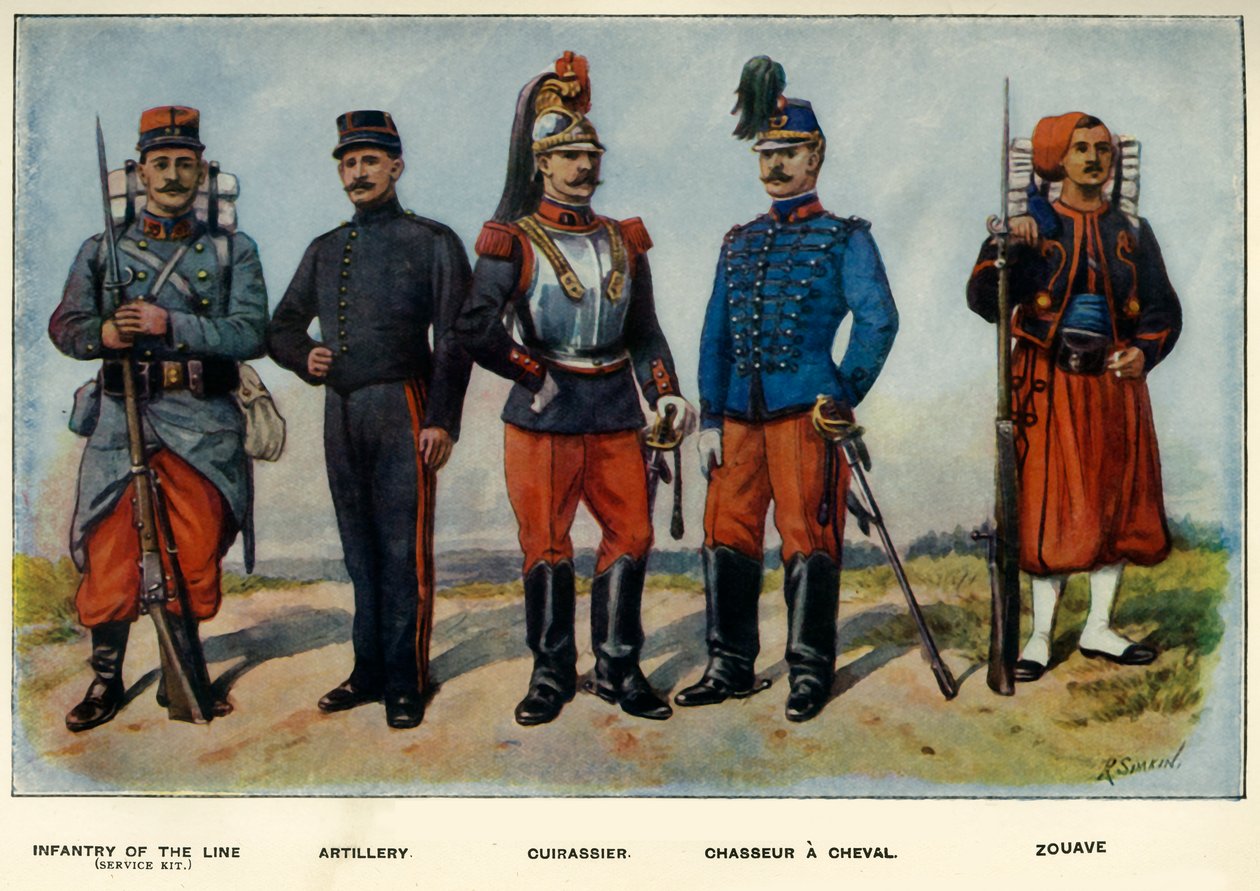 Typy francouzské armády, 1919. od Richard Simkin