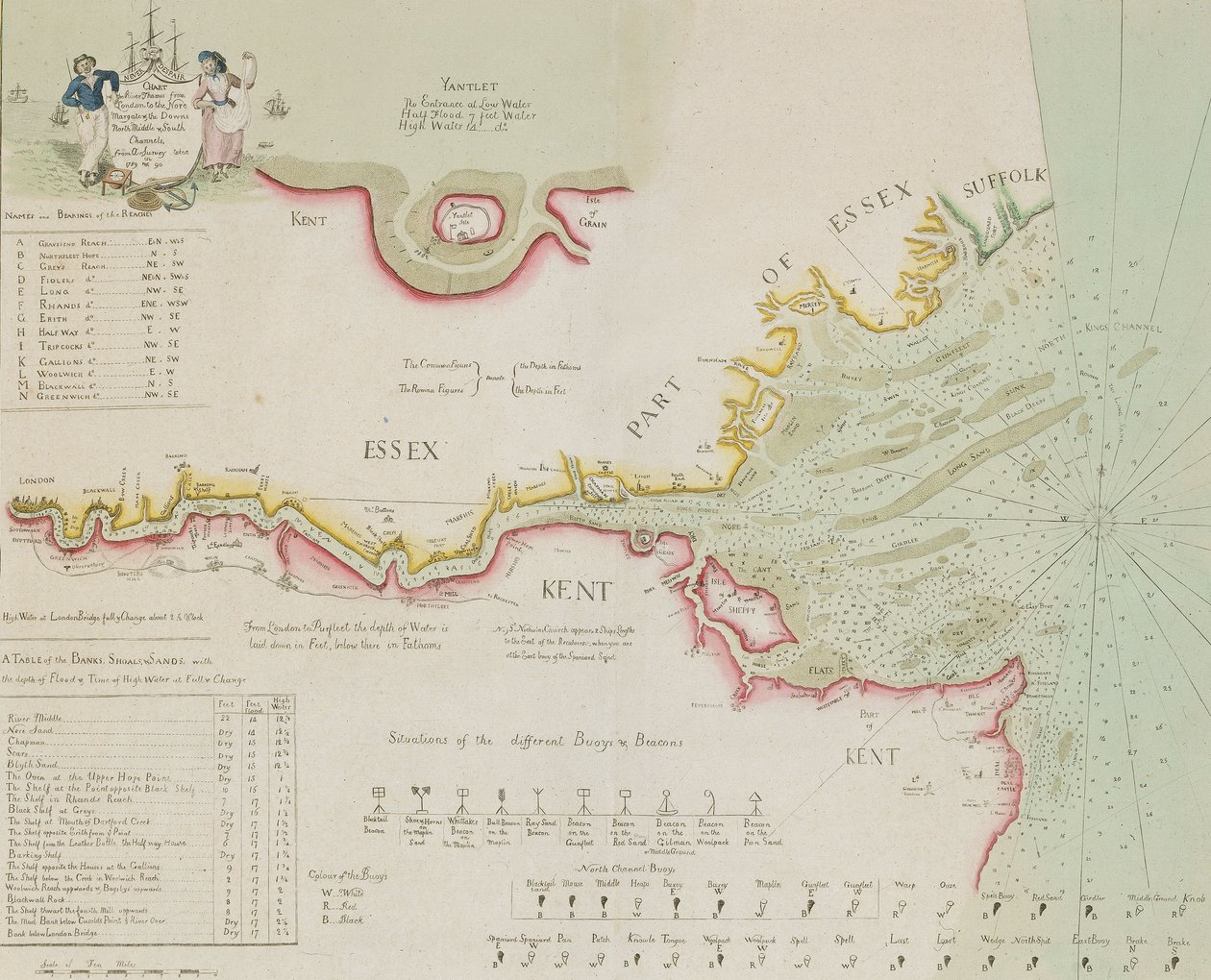 Mapa řeky Temže a ústí řek od Richard Stanier