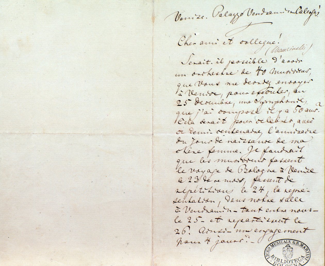 Ručně psaný dopis Richarda Wagnera Luigi Mancinellimu, 10. prosince od Richard Wagner