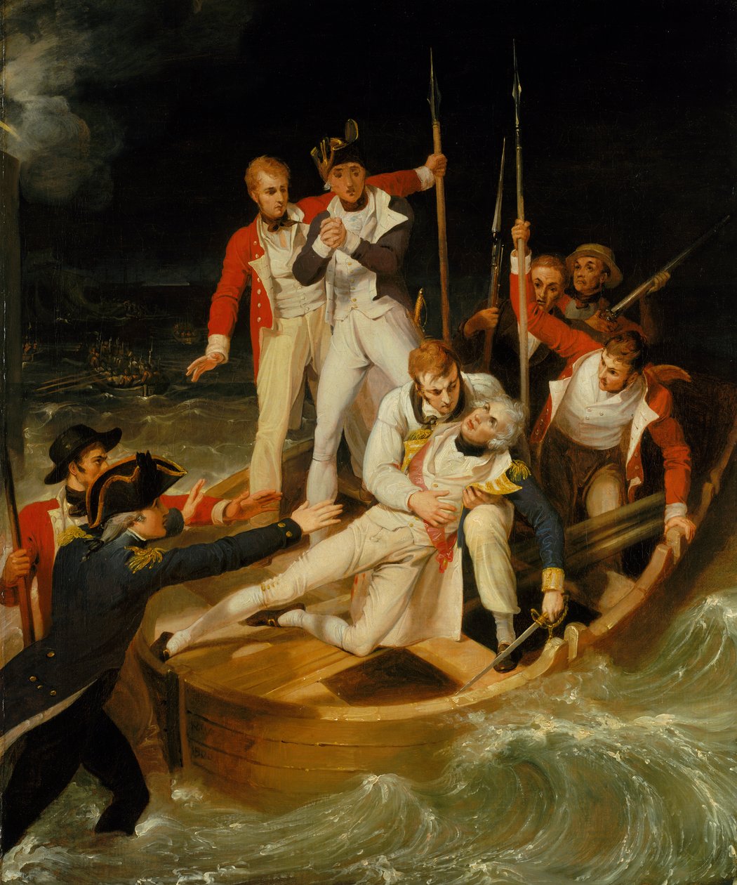 Nelson zraněn na Tenerife, 24. července 1797 od Richard Westall