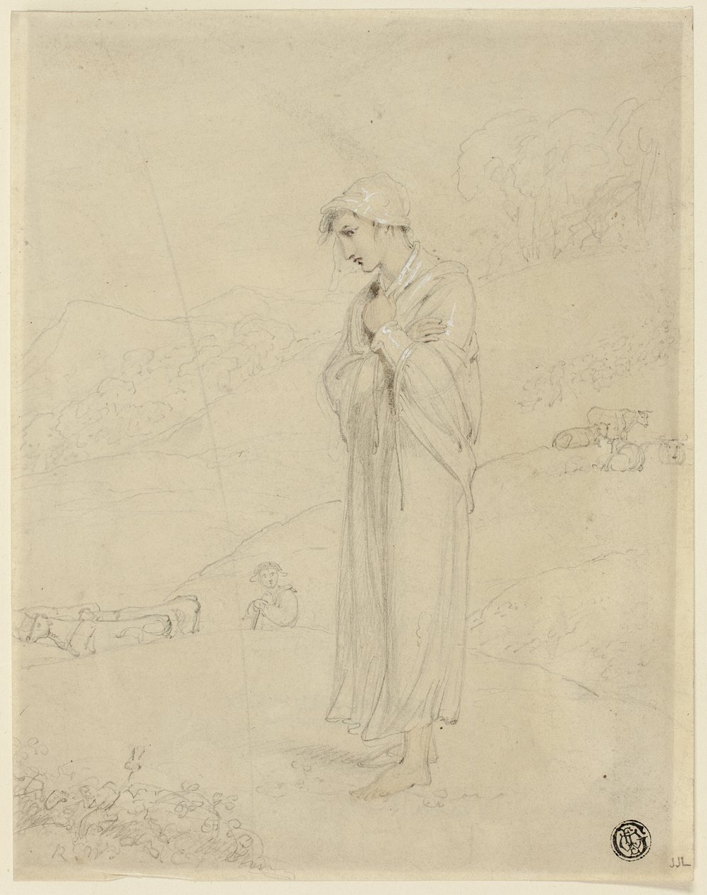 Pastýřka od Richard Westall