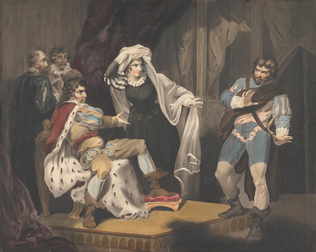 Divadelní figury o trůnu od Richard Westall