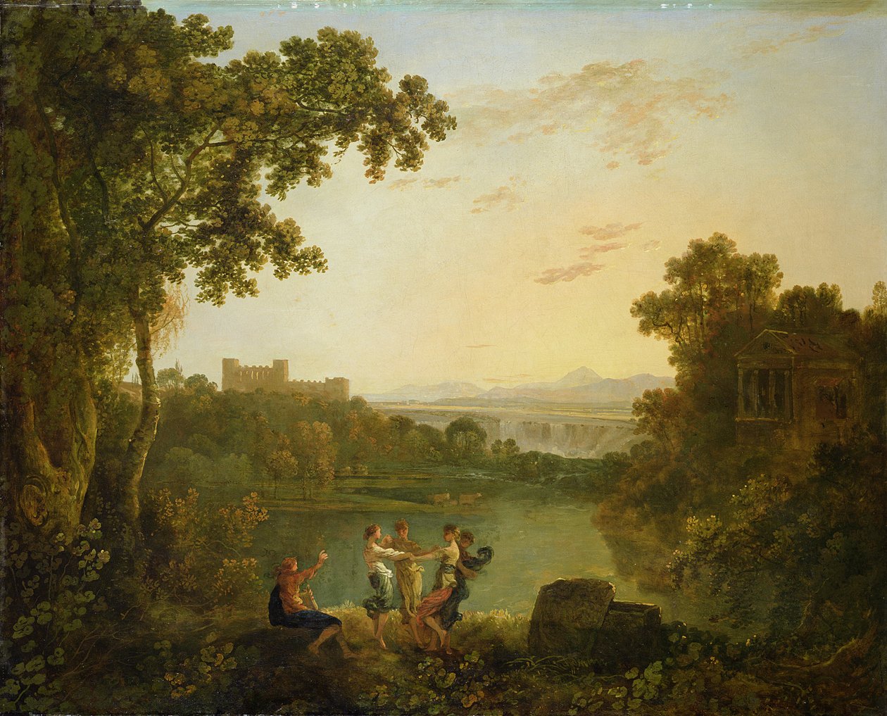 Apollo a roční období (olej na plátně) od Richard Wilson
