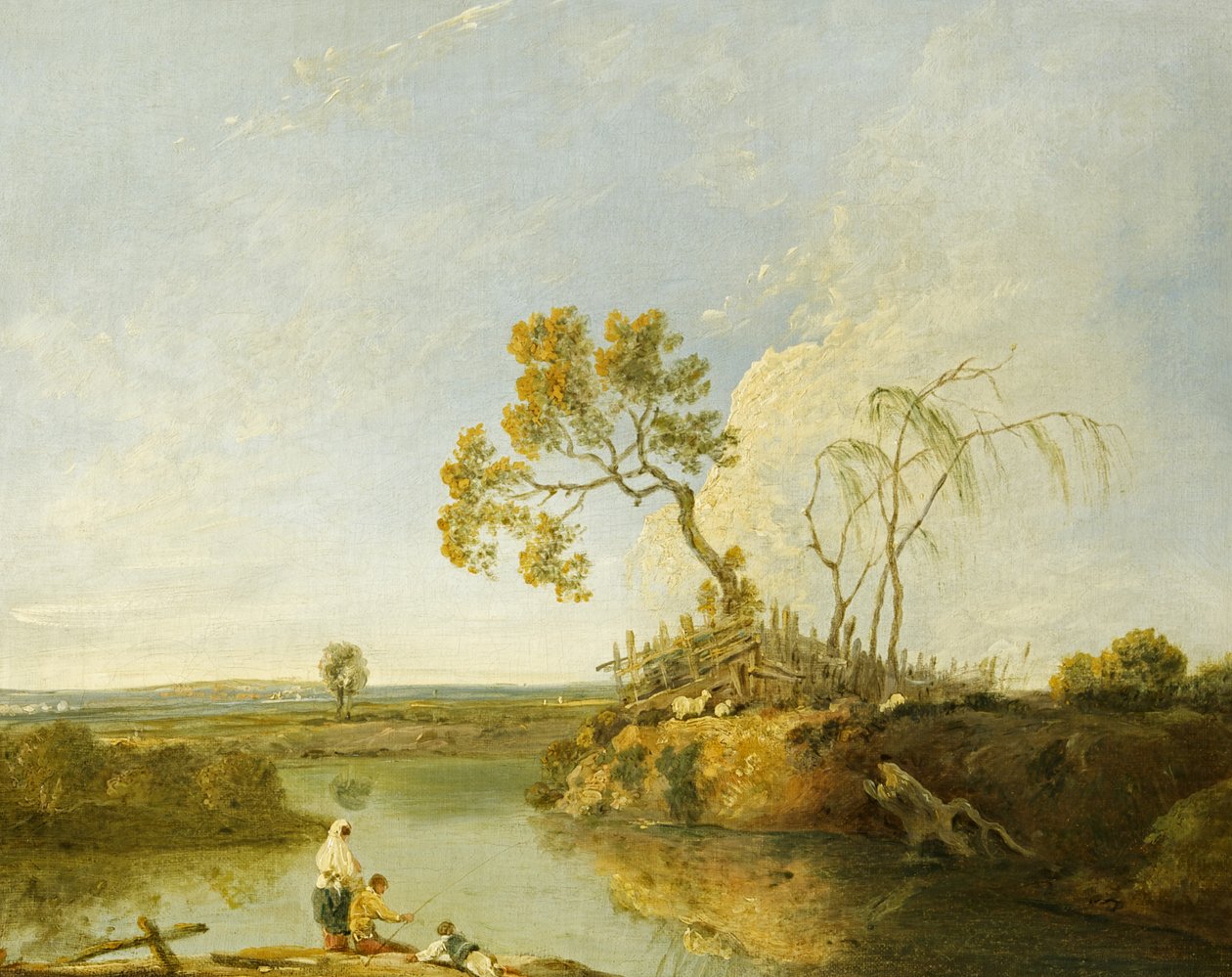 Backwater of the Severn (olej na plátně) od Richard Wilson