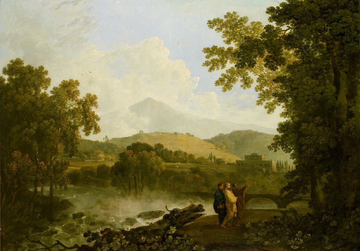 Cicero a jeho dva přátelé, Atticus a Quintus, v jeho vile v Arpinum, 1769-1770 od Richard Wilson