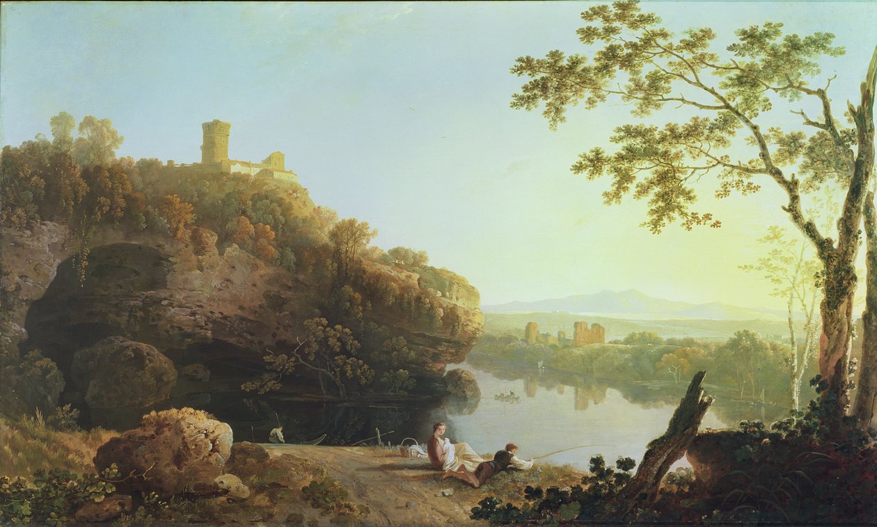 Klasická krajina: Pohled na Arno (olej na plátně) od Richard Wilson