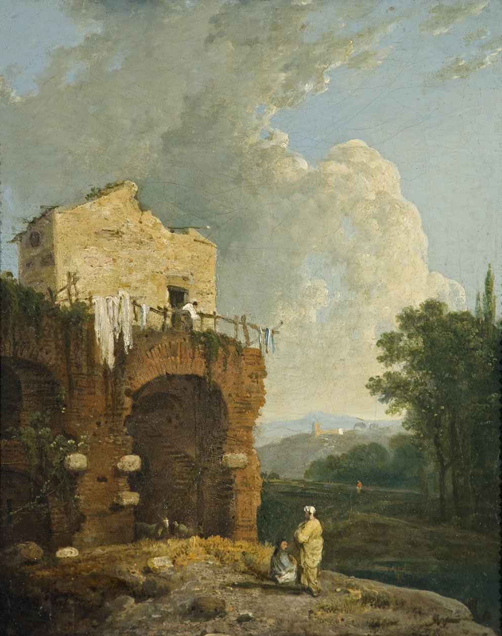 Hadriánova vila Tivoli, kolem roku 1765 (olej na plátně) od Richard Wilson