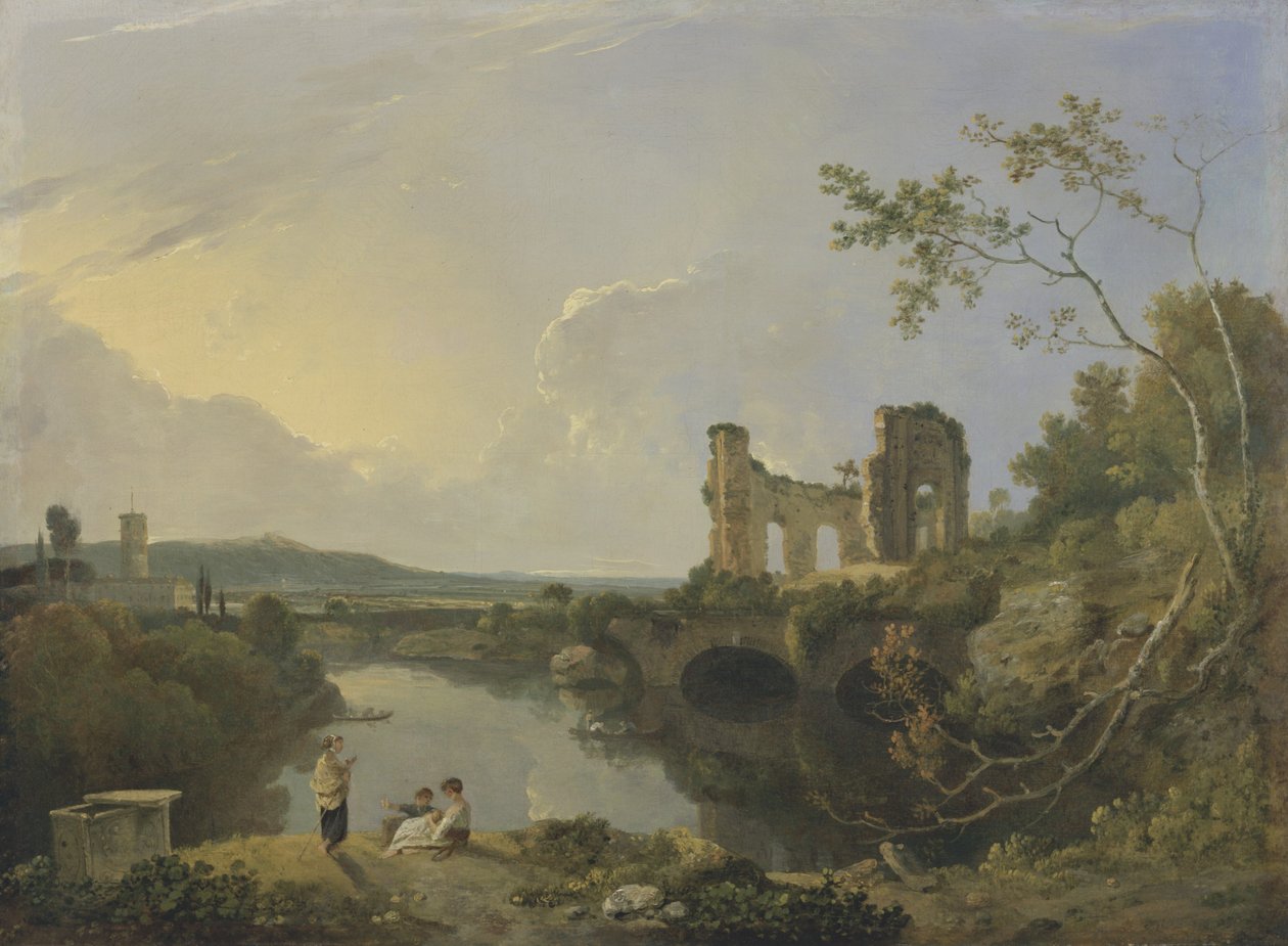 Italská krajina (ráno), cca 1760-65 (olej na plátně) od Richard Wilson